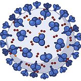 Virus auf verschiedenen Ebenen dargestellt