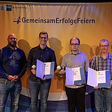 v.l.n.r.: Ingo Lührig, Lennart Gehrke, Milan Henze, Matthias Kirchner